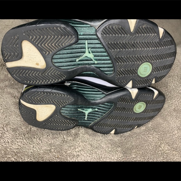 1999 Air Jordan 14 Women’s size 9 Oxidized green Nike retro og white wmns shoes - Picture 4 of 15